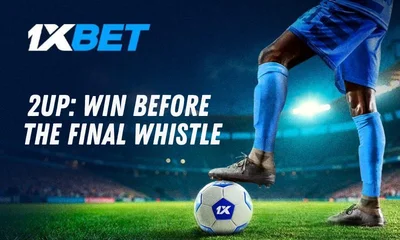 1xBet 2up feature offers settlement option on selected win bets