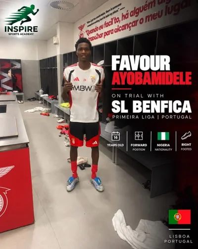 Inspire Sports Academy forward on trial at Portuguese giants Benfica