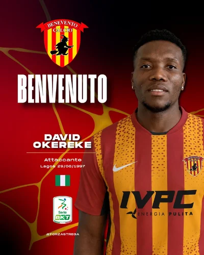 Why Okereke opted to stay in Italy as Benevento confirm signing of ex-Olympic Eagles star